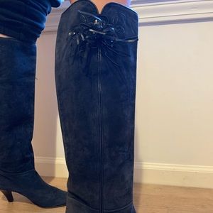 Pristine vintage Yves Saint Laurent suede dress boots